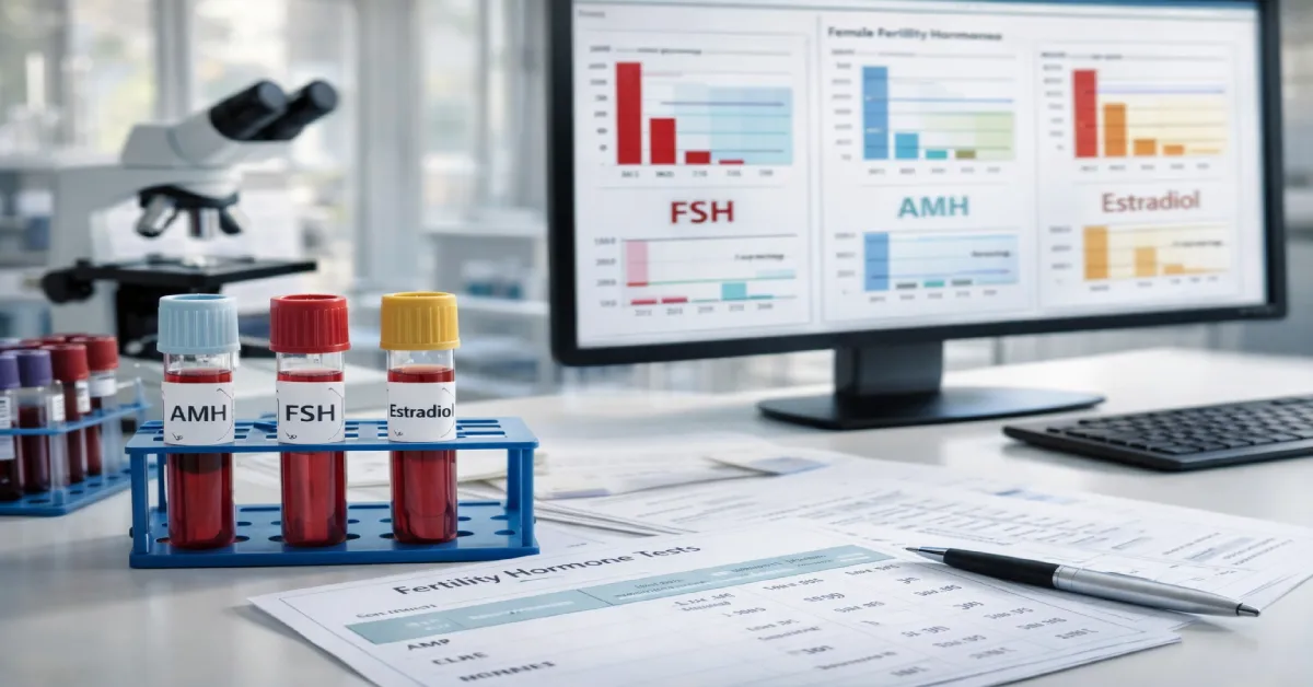 آزمایش خون هورمون‌های AMH و FSH برای بررسی ذخیره تخمدان و باروری زنان