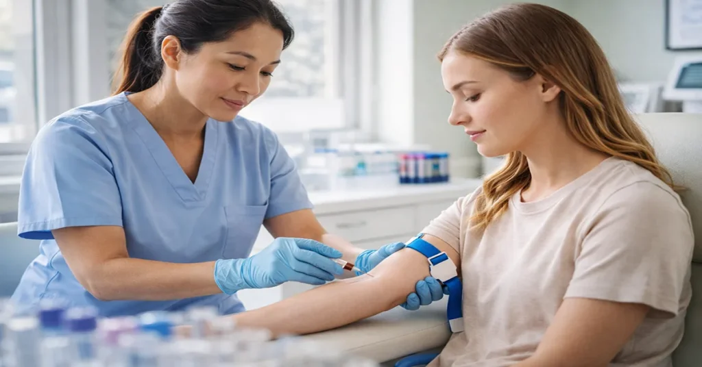 نمونه گیری خون برای آزمایش هورمون زنانه