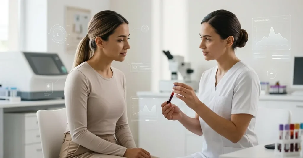 آزمایش خون هورمونی و سونوگرافی زنان برای بررسی علل ناباروری